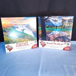 PUZZLES Postcard Collection and Around The World Double-sided